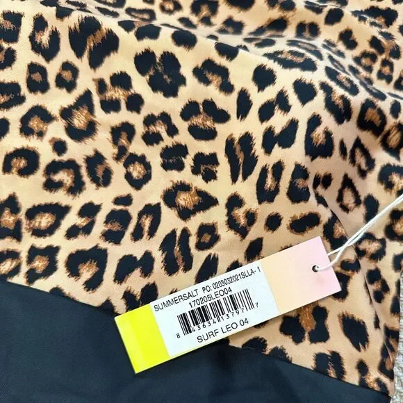 Summersalt Surf One Piece Swim Bathing Suit Size 4 NWT Leopard Black - Picture 2 of 9